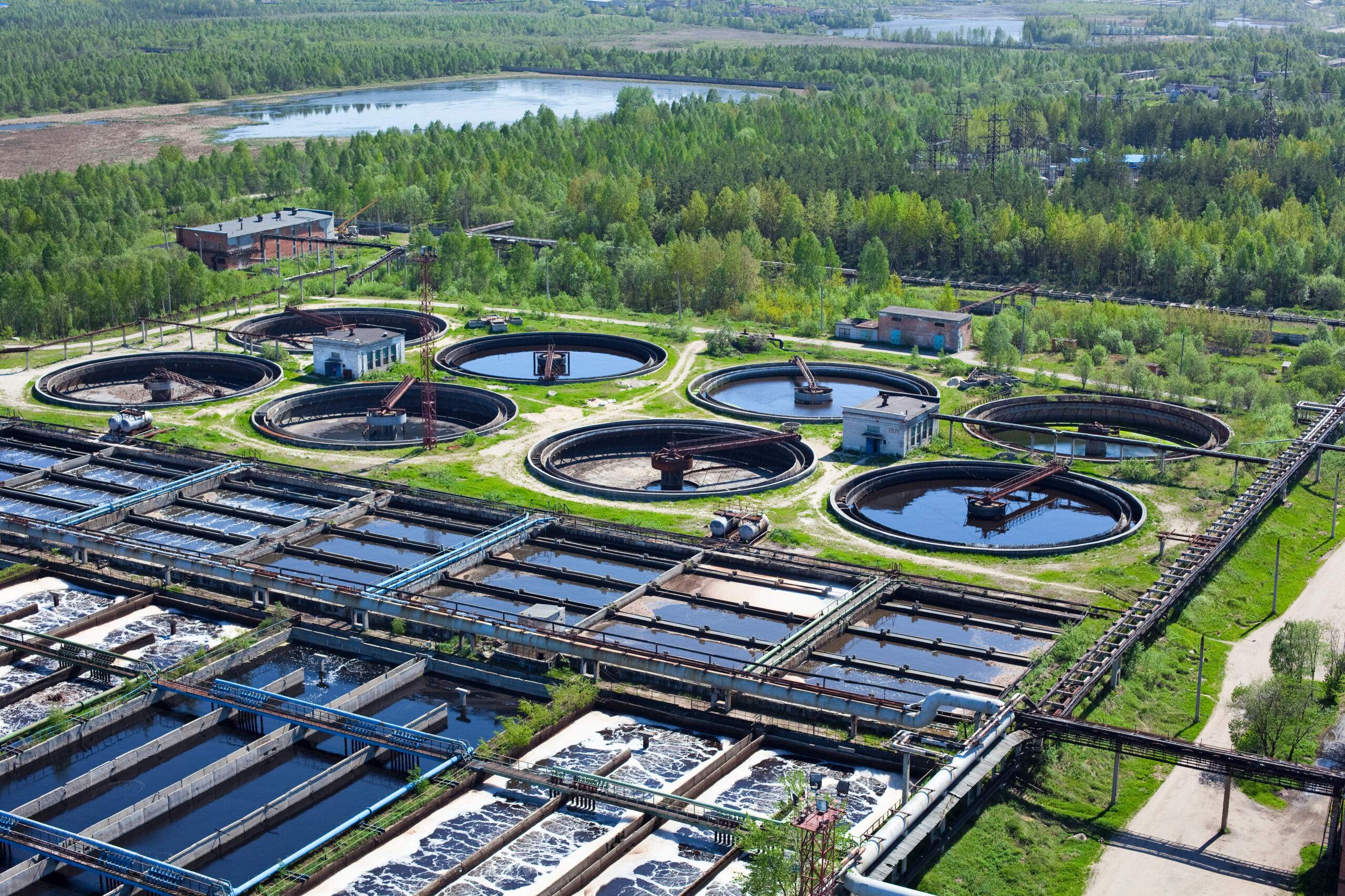 Water Treatment Plants in a rural field