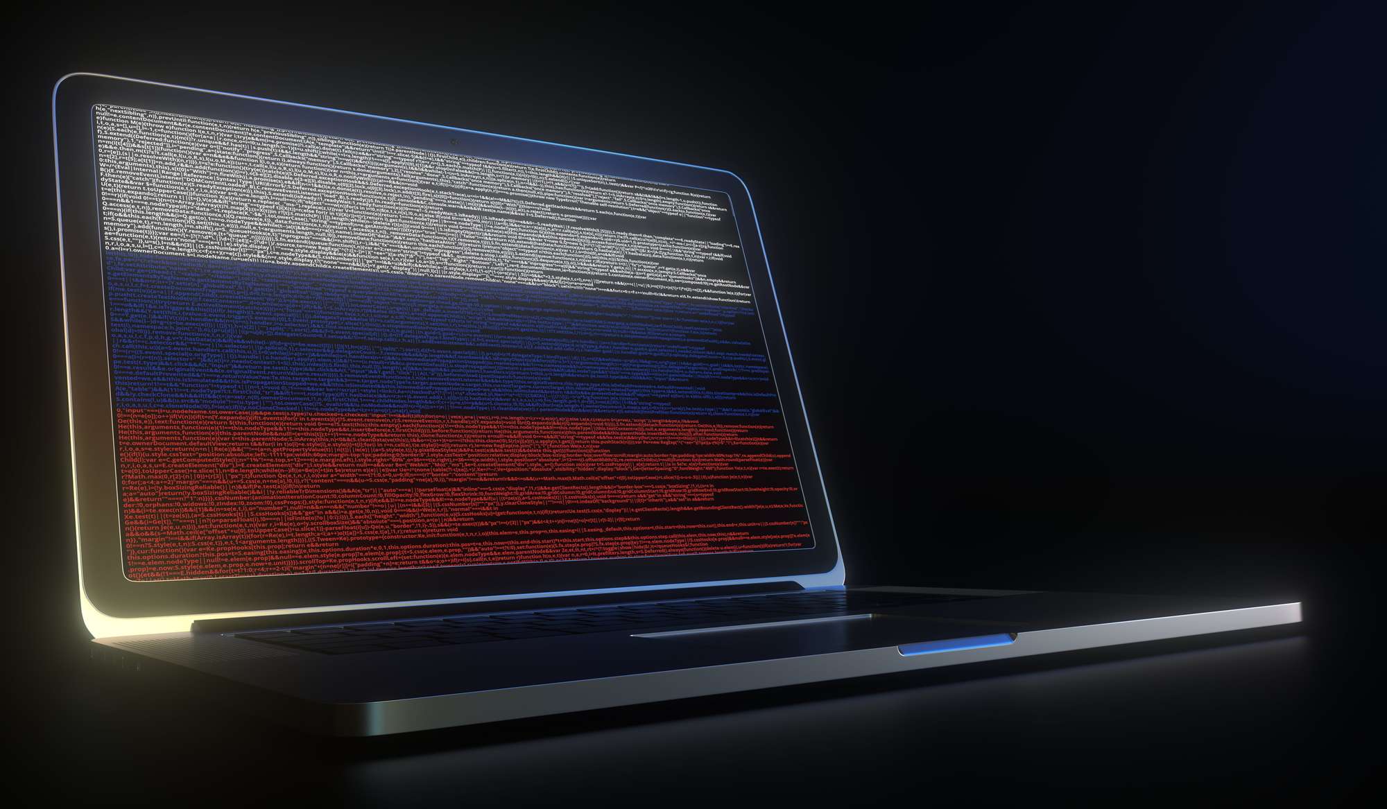 Russian flag on computer screen as attack