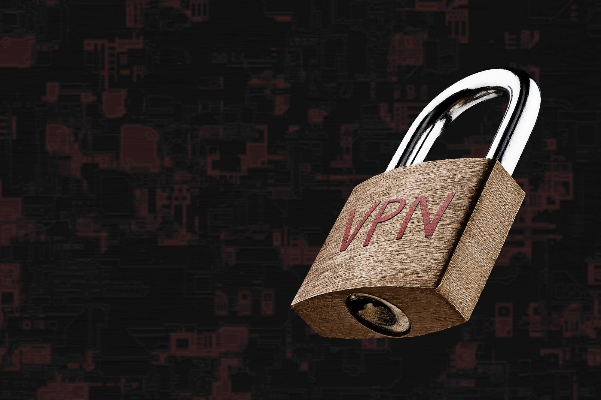 Lock with the letters VPN on it