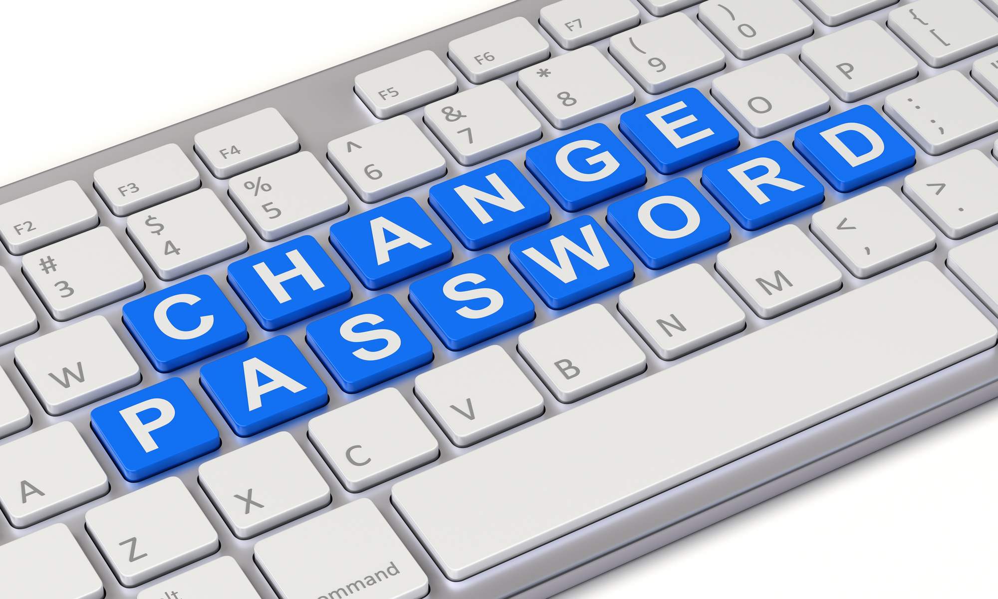 Changing Passwords highlighted on keyboard