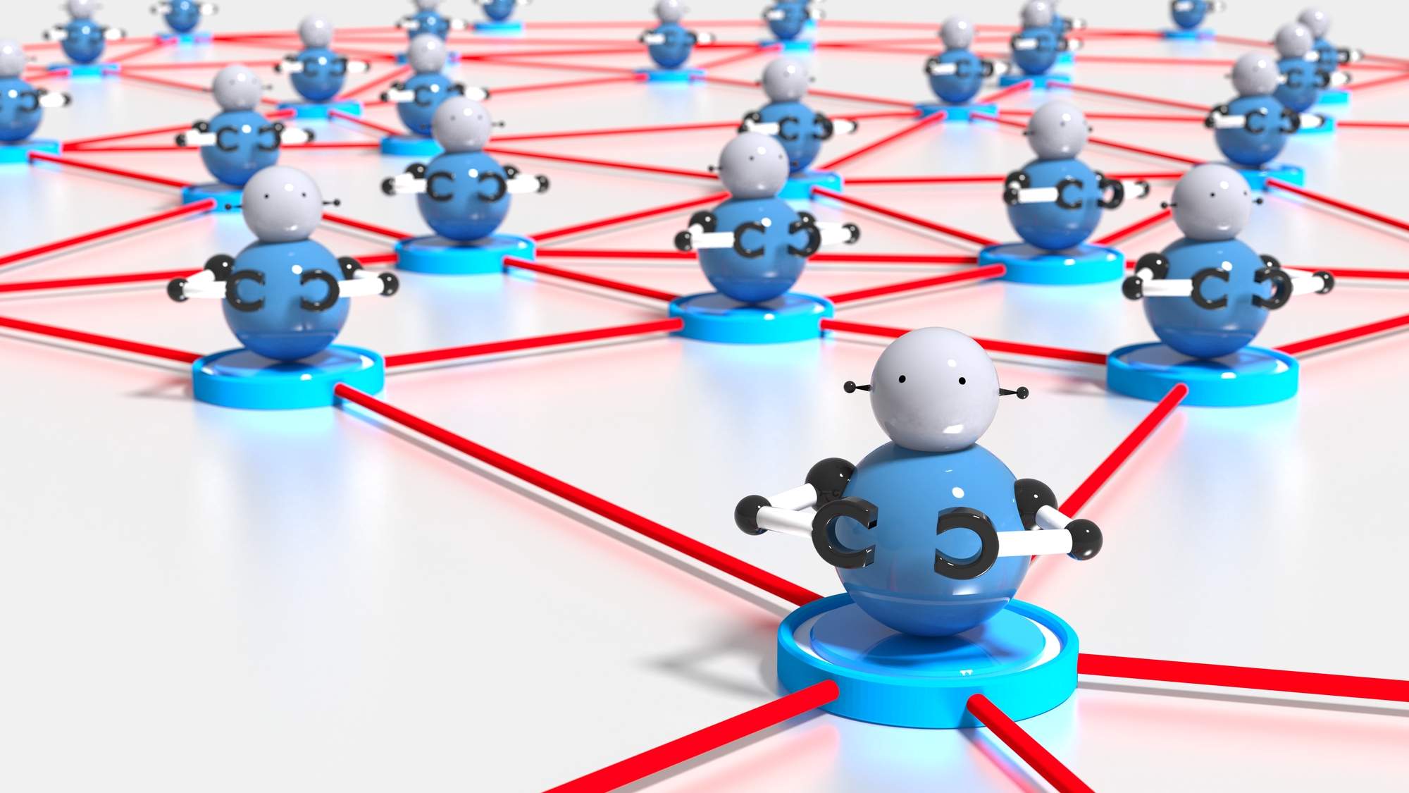 Botnet network concept